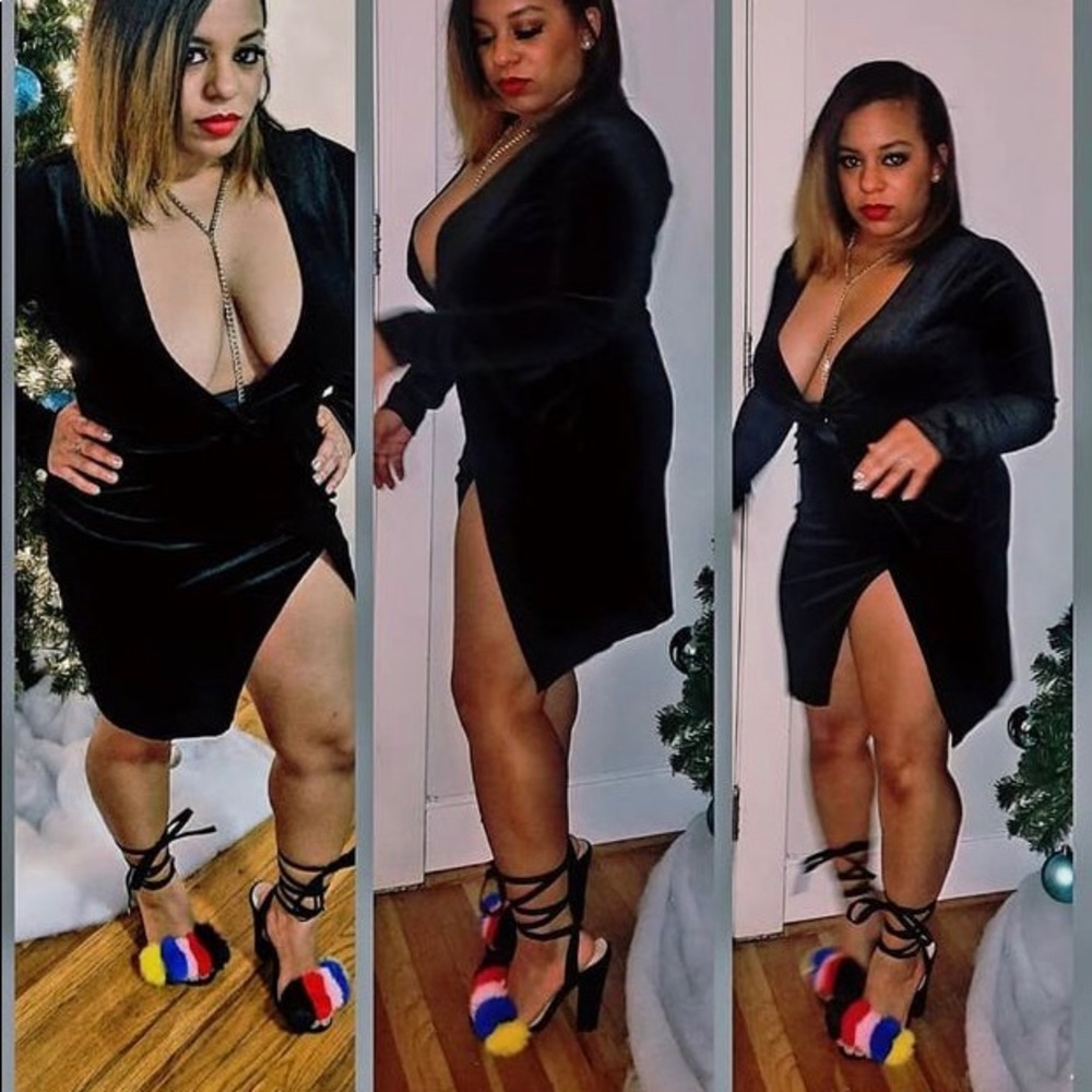 Little Black Velvet Dress